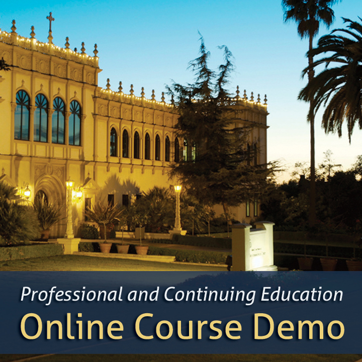 University of San Diego PCE Online Course Demo